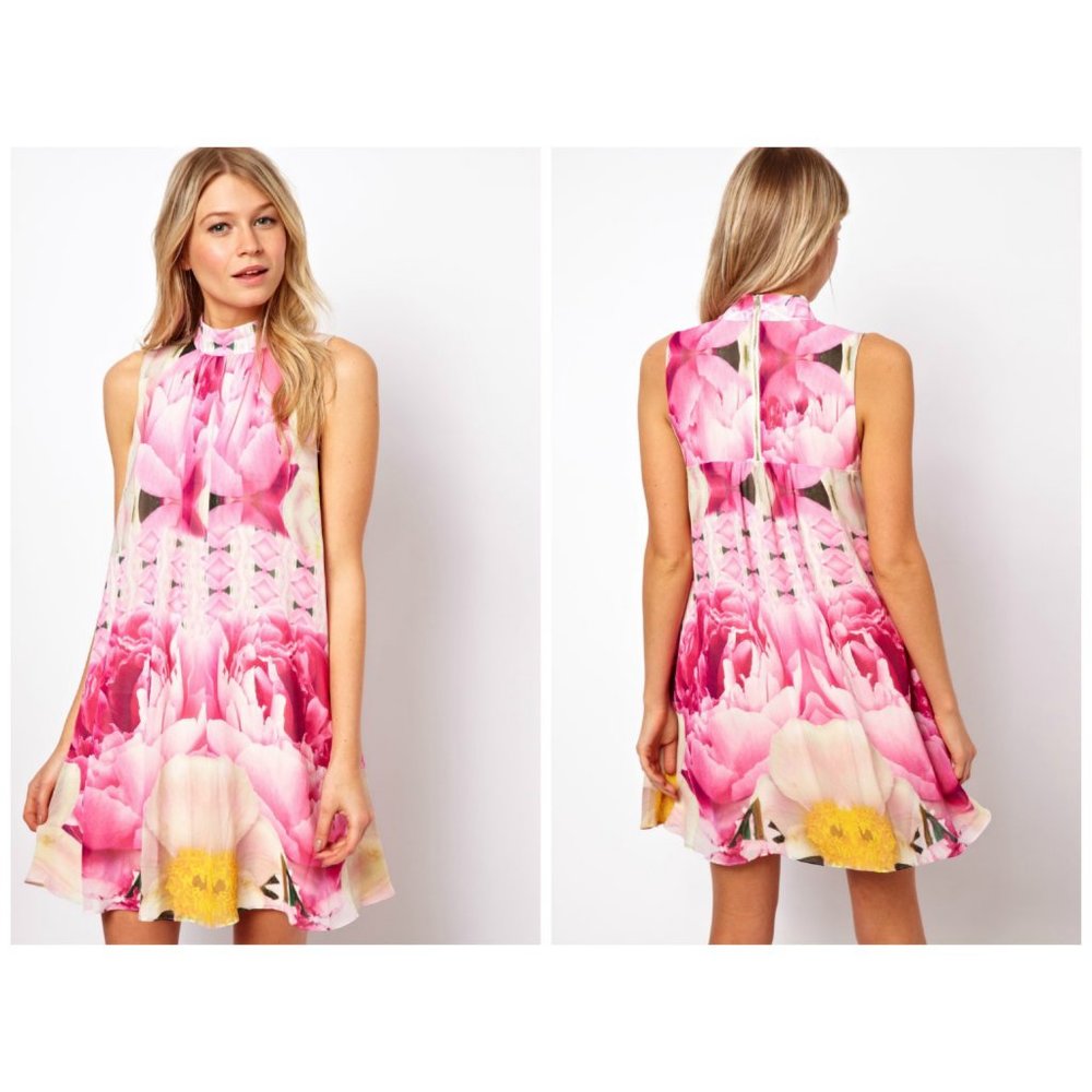 Ted Baker • Aliah Floral Printed Swing Dress || Ted Size 3 / US Size 8